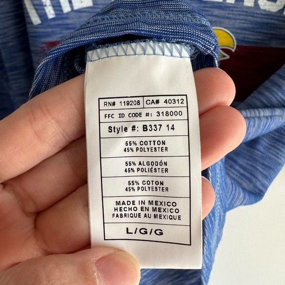 NWT‎ ADIDAS The University of Kansas Collegiate Ladies 3/4 Sleeve Top, L - Picture 4 of 5